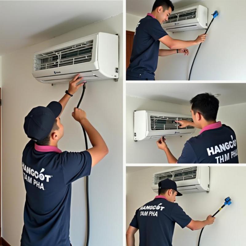 Quy trình vệ sinh máy lạnh quận 10 tại nhà chuyên nghiệp của Hồng Tâm Phát.